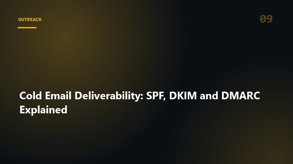 Cold Email Deliverability: SPF, DKIM and DMARC Explained