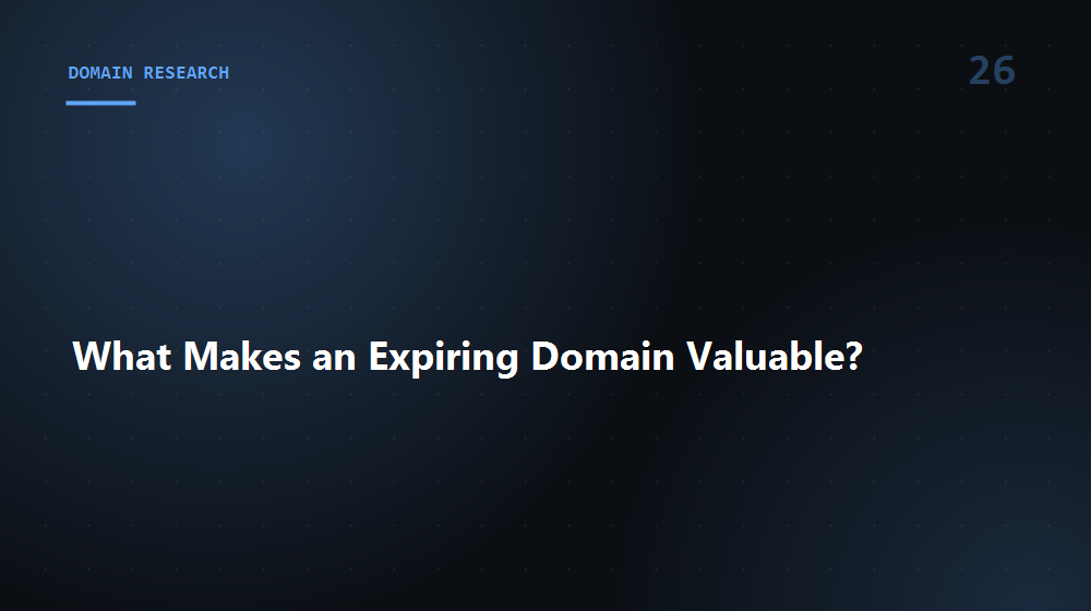 What Makes an Expiring Domain Valuable?